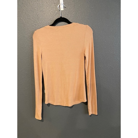 Bohme Camel Long Sleeve Button Tee - Picture 2 of 4